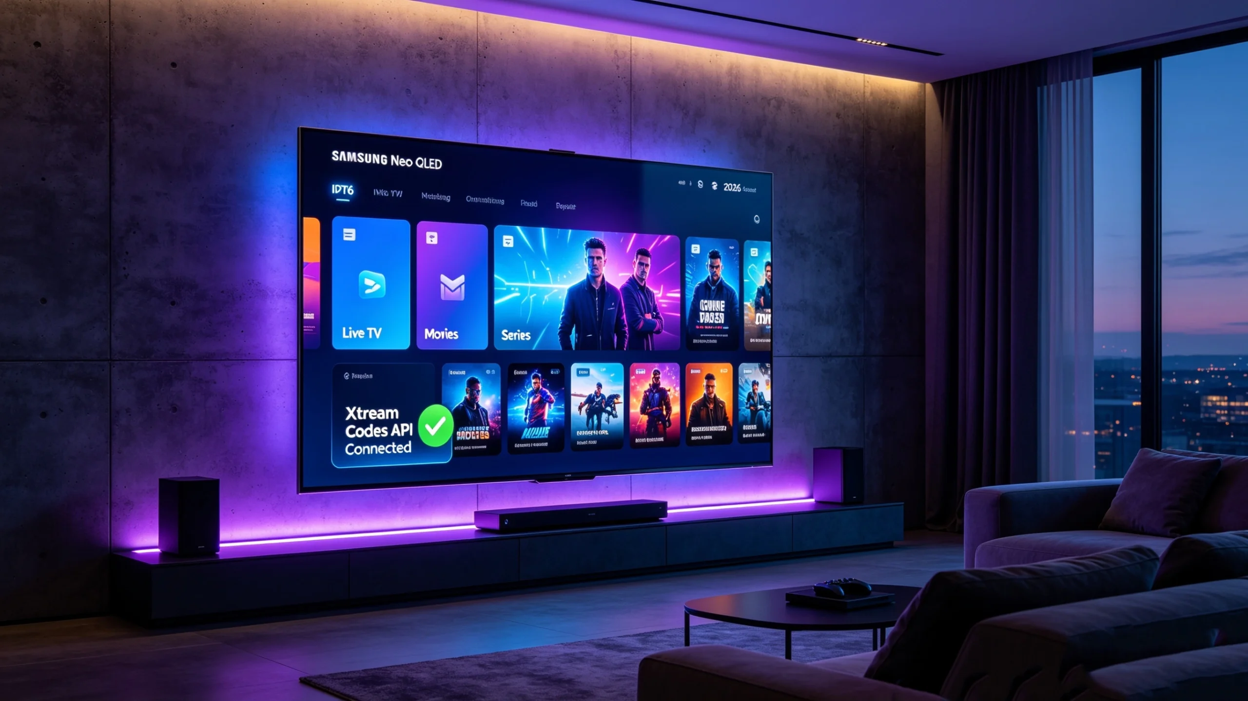 Samsung TV IPTV player with Xtream Codes